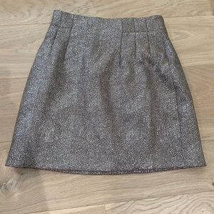 H&M Metallic Textured Mini Skirt